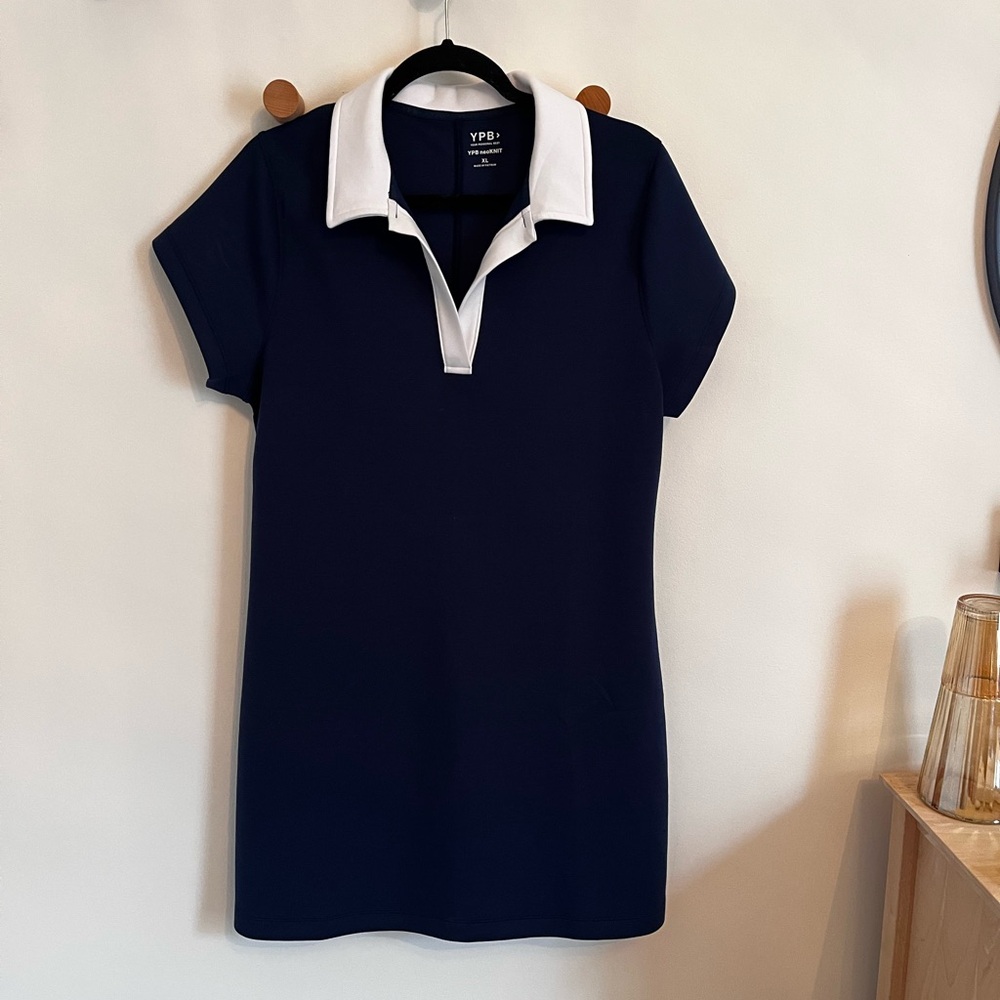 Abercrombie & Fitch Navy Mini Dress with White Collar